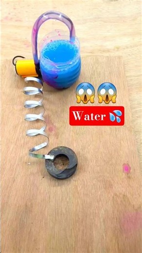 Water flow project with magnet field power test experiment 🔥#trendingreels #explorepage