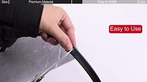 ToLanbbt Rubber Edge Trim U Channel - 1/4" Self Adhesive Sheet Metal Edge Guard Protector, EPDM Seal Strip for Car Doors, Steel Plates, Glass, Hatches, Table Corners, Fit 1/4"(6.4mm), 10Ft, Black