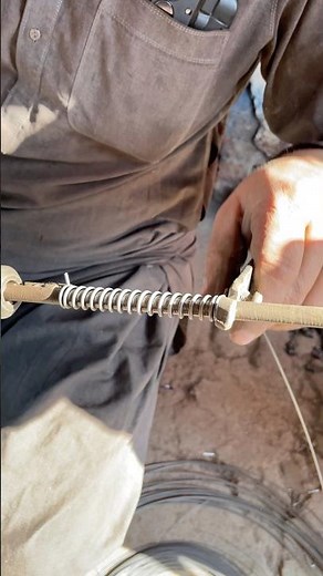 New simple tension spring made on a drill machine using hand tools.”#shorts