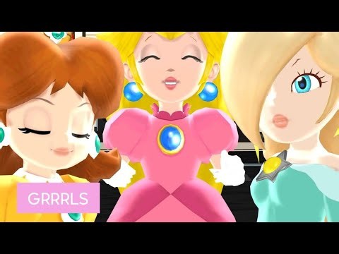 💖 【MMD】 Princess Peach, Daisy & Rosalina dances to GRRRLS v4 💖