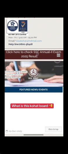 Kohat Board Results and Top Performers Explained
