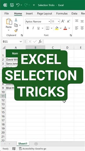 Excel Selection Tricks #excelwithbrainbell #excel