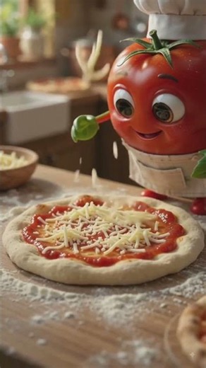 Tiny Tomato Chef Makes the Perfect Pizza 🍅🍕#TinyWorlds #TinyTomato #PizzaChef #Pizza #Miniature