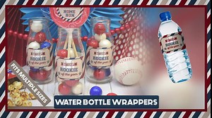 Rookie Of The Year Baseball Themed 1st Birthday Party Invitations for Boys, 20 5x7 Fill In Cards with Twenty White Envelopes by AmandaCreation