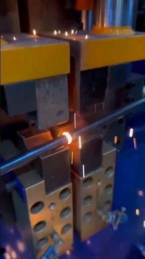Butt welding machine simply connects both end of metal tube without hassle! #welding #process