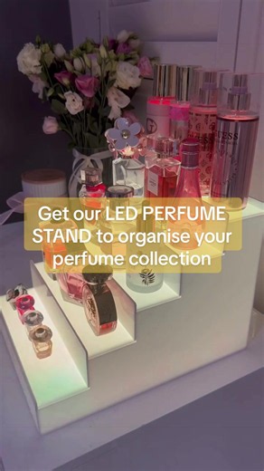 LED Perfume Stand — Acrylic Display with Color-Changing Remote