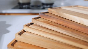 Roshtia 12 Pcs Acacia Wood Serving Tray Rectangular Wooden Serving Platter Christmas Dinner Plates Wood Cheese Charcuterie Board for Food Vegetable, Charcuterie, Appetizer (8'' X 12'' X 0.6'')