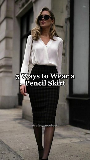 60K views · 1K reactions | 5 ways to wear a pencil skirt elegantly ✨...