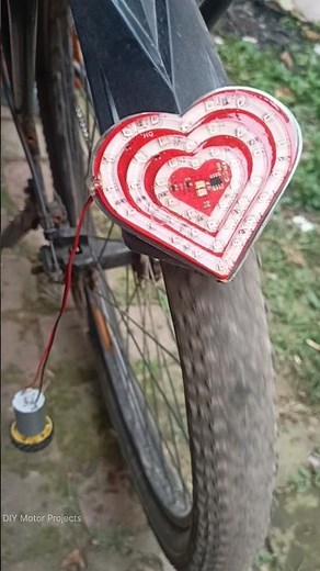 Bicycle Dynamo Generator ⚡ Pedal Power to Light LED Heart.