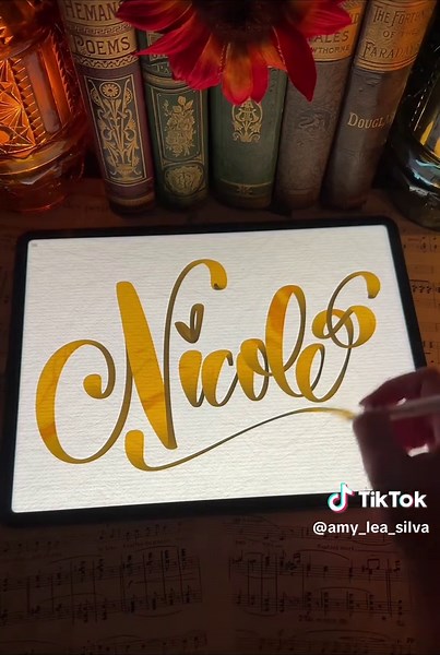 Creative Name Art: Personalized Cursive Writing