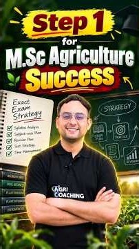 Don't Start With Books! M.Sc Agriculture Entrance Ka Pehla Step