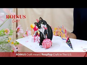 Perfect Cat Birthday Card for Cat Lovers - Curious Tuxedo Cat with a tilted head Design