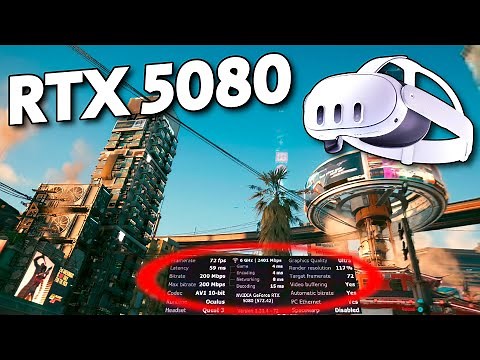 Cyberpunk 2077 in VR with an RTX 5080 and Quest 3!