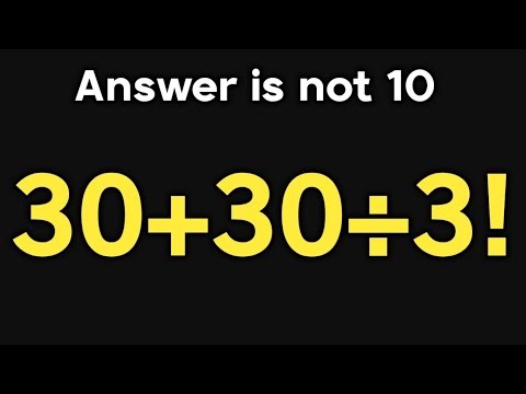 30+30÷3! = ❓ / Only 5% can solve this maths question / Simplify algebraic expression
