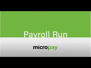 Creating a Payroll Run