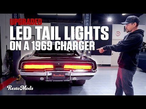 Sequential LED DigiTails Tail Lights on a 1969 Charger R/T