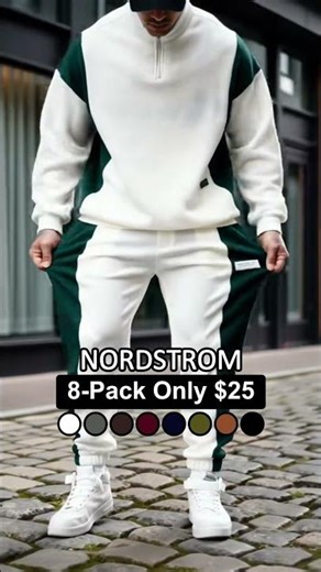 Colorblock Sweatshirt & Sweatpants Two-piece Set