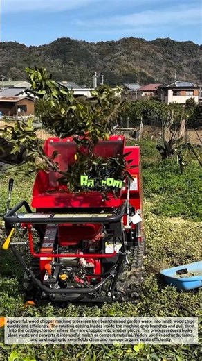Amazing, Powerful Wood Chipper Machine Shredding Tree Branches in Seconds!