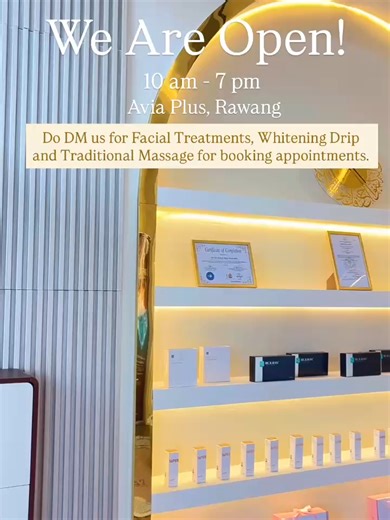 We are open every day except Monday from 10 am till 7 pm. Are you looking for Facial Treatments, Whitening Drip and Traditional Massage in one place? 🤔 Worry not! We in Majestic Medispa have your back, you don’t need to go to other place for your beauty treatments. Just come to us, we promised you won’t regret 😍 Contact us for more details 👇🏻 📞 016-6686142 📍 Avia Plus, Bandar Country Homes, Rawang #majesticmedispa #bandarcountryhomes #bandartasikputeri #pusatkecantikan #klinikkecantikan #r