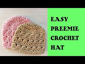 Adorable & Easy! DIY Crochet Preemie Girl Hat Tutorial 💕 Perfect for Beginners!