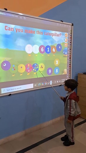 ✨ Number Magic on the Interactive Board Today, our little learners stepped into a world where numbers came alive right before their eyes! Using the interactive board, children eagerly traced numbers, counted colorful objects, and matched quantities with great excitement. The bright visuals and playful animations helped them understand number concepts in a fun and meaningful way. Each child participated with confidence, showing curiosity and joy as they explored counting, sequencing, and number r