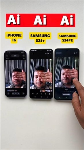 AI Battle 🔥 Samsung S25+ vs iPhone 16 vs S24 FE | Who Wins?