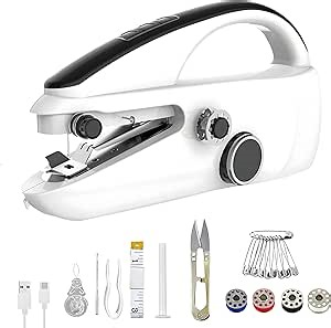 Handheld Sewing Machine,Dual Speed Electric,Mini Sewing Machine,Portable Handheld Sewing Machines for Beginners,Easy to Use and Fast Stitch Suitable for Clothes,Fabrics, DIY Home Travel