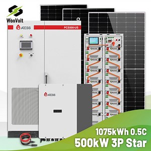 [Hot Item] Wonvolt 500kw 600kw Solar System 600kwh 800kwh 1mwh Container Battery Solar Power System