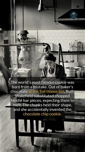 176K views · 3.1K reactions | The worlds most popular cookie was actually invented by accident. #historyfacts #didyouknow #cookies | Archaeology and Lost Civilizations | Facebook