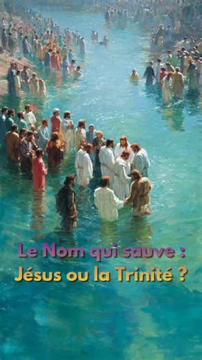 Baptême : Au nom de Jésus-Christ Faut-il être baptisé au nom du Père, du Fils et du Saint-Esprit, ou au nom de Jésus-Christ ? Jésus a parlé d’un seul Nom. Un Nom pour sauver : Jésus-Christ. Pierre n’a pas désobéi. Les apôtres ont toujours baptisé au nom de Jésus. Jamais avec une formule trinitaire littérale. Aucun autre nom n’a été donné pour le salut (Actes 4:12). Cherche la vérité biblique. à Jésus avec foi et sérénité. #jesuscomessoontv #catolic #reveilinternationaljesusrevient #jesus #baptêm