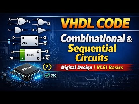 VHDL Code for Combinational and Sequential Circuits | Digital Design | VLSI Basics