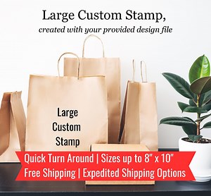 CUSTOM LOGO STAMP, Large Stamp for Business, Logo Stamper, Square Rectangle Stamp for Marketing and Branding, Created Using Your Design File - Etsy