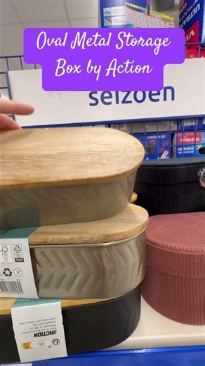 Oval Metal Storage Box with Wooden Lid #storage #homedecor #moderninterior #home #action #style