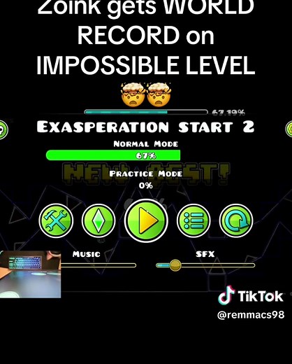 67 #zoink #exasperation #geometrydash #gd #gaming | geometry dash