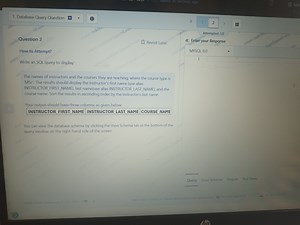 1. Database Query QuestionRevisit LaterQuestion 2Attempted:... | Filo
