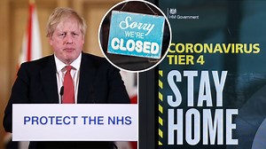 When did Boris Johnson announce the Christmas lockdown 2020?