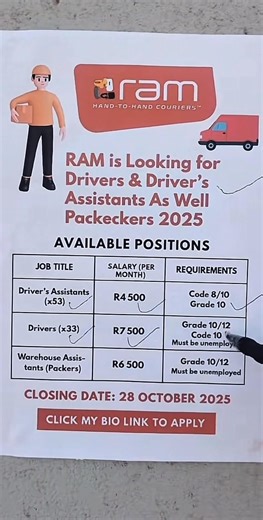 RAM Courier is Hiring 🚚 Apply 👉 bit.ly/RAM-Courier #Jobs #JobSearch #jobseekers #viralreelsシ #viralvideoシ #viralreelschallenge #viralphotochallenge #viralphotochallenge | Youth Of Tsomo