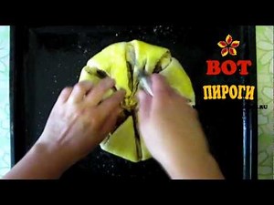 Сладкий пирог из дрожжевого теста "Снежинка"