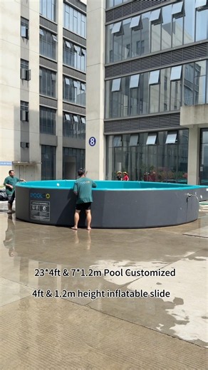23*4ft IPOOLGO inflatable swimming Pool with slide Customization ✅