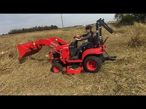 Kubota BX1870 mowing 5ft tall grass