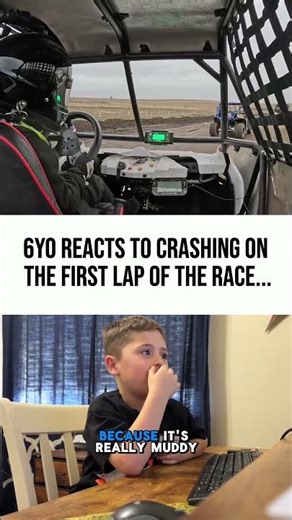 6-Year-Old Racer Crashes on Lap 1 (Polaris 170 Short Course Racing)