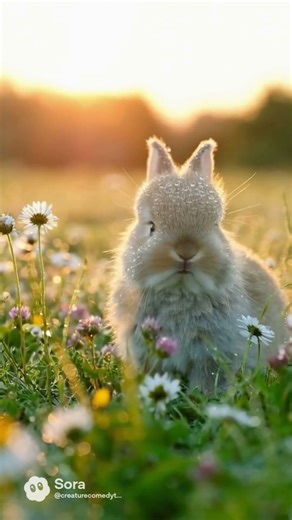 Most Peaceful Bunny Video Ever 🐰🌸🌅 | Baby Rabbit Morning Stretch in 4K Nature