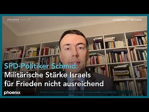 phoenix tagesgespräch mit Nils Schmid u.a. zum Nahost-Konflikt am 07.10.24