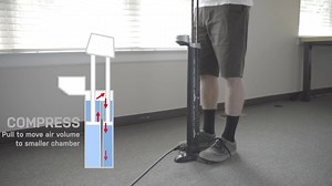 For over 25 years, Topeak engineers have had one dream in mind: create the ultimate floor pump and they have done just that with the JoeBlow Twin Turbo. Twin Turbo technology utilizes the pull and push of every stroke by transferring air between its two barrels. Pulling the handle up moves a massive amount of air volume from the larger barrel into the smaller barrel. Pushing the handle down compresses the air in the smaller barrel into high pressure output that fills road tires with high pressur