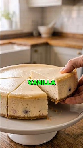 Easy Cherry Vanilla Cheesecake Recipe | Creamy Homemade Baked Cheesecake