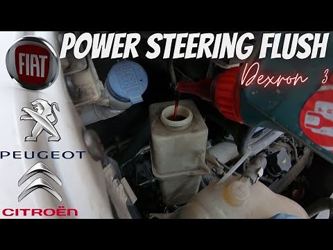Fiat Ducato ,Peugeot Boxer ,Citroen Jumper Power steering flush ,Servo oil fluid change ATF Dexron 3