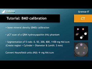 Tutorial video (CT): "BMD calibration"