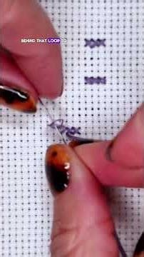 Loop end method for cross stitch! Perfect for high-count fabric and full coverage stitching. 🧵