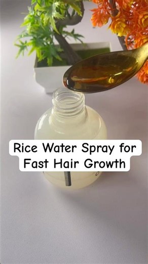Rice Water Spray for Fast Hair Growth #hairgrowth