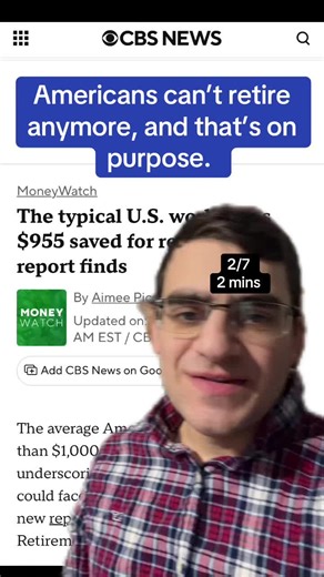 #greenscreen Retirement is supposed to be a time of reflection and peace after a life of “doing your part.” In America, it’s quickly become an economic nightmare where your wallet is emptied out one final time. You’re shaken down by the same banks and investment firms that have bankrupted the economy and gotten bailouts off your dime one last time. It’s soulless. But it can absolutely be fixed! For starters, we can eliminate the income cap for social security taxes to keep it solvent. Furthermor